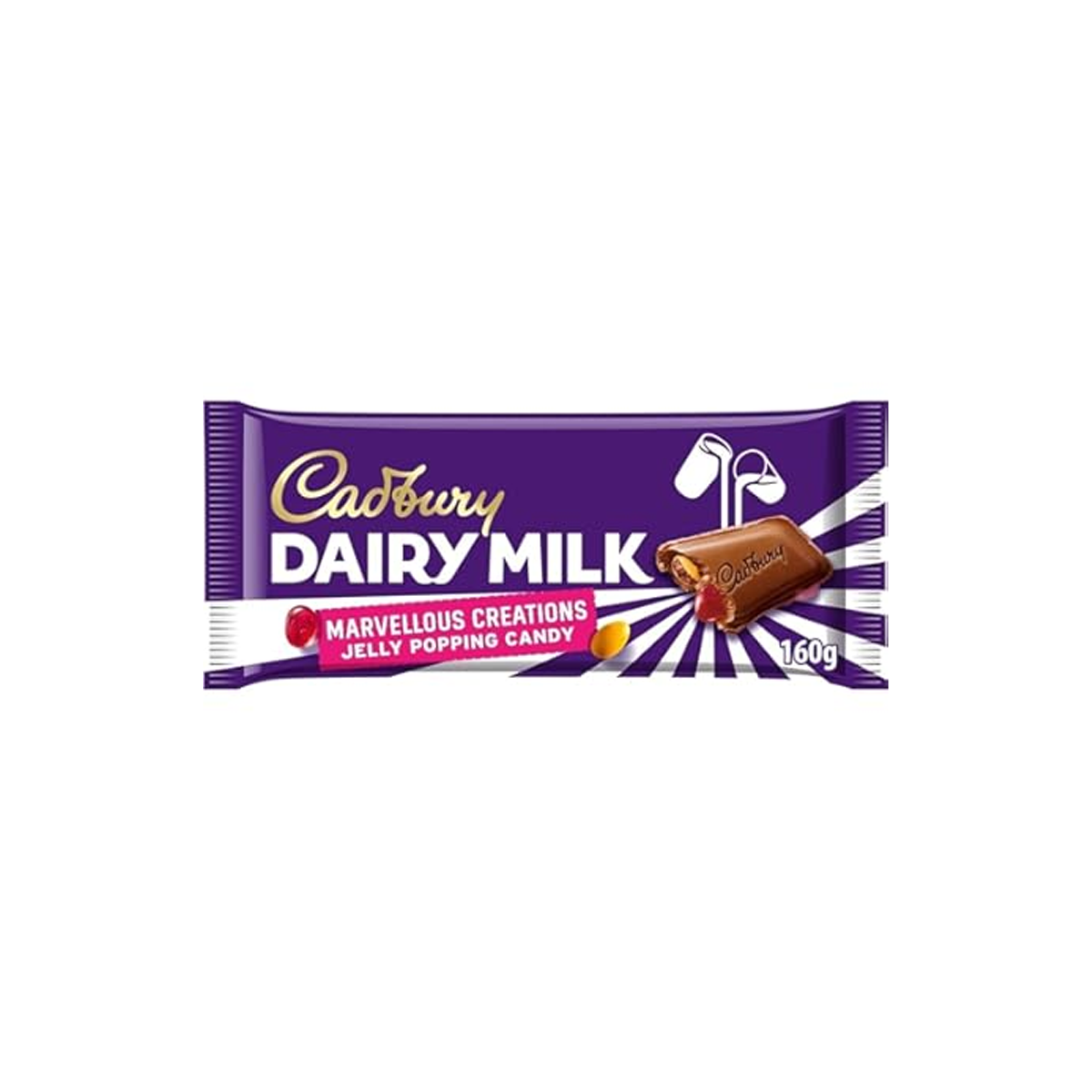 Cadbury Dairy Milk Marvelous Creations Bar Jelly Poppong Candy Shells