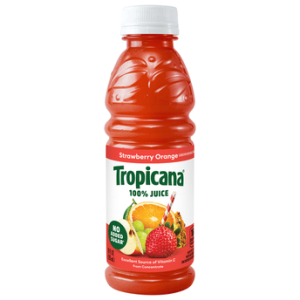 Tropicana 100% Juice Bottle Strawberry Orange