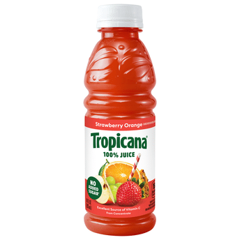 Tropicana 100% Juice Bottle Strawberry Orange